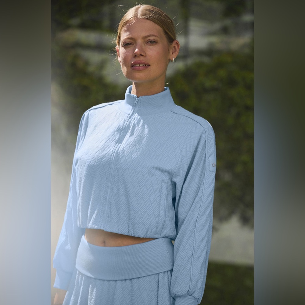 Alo Cropped Doubles Only Full Zip Jacket